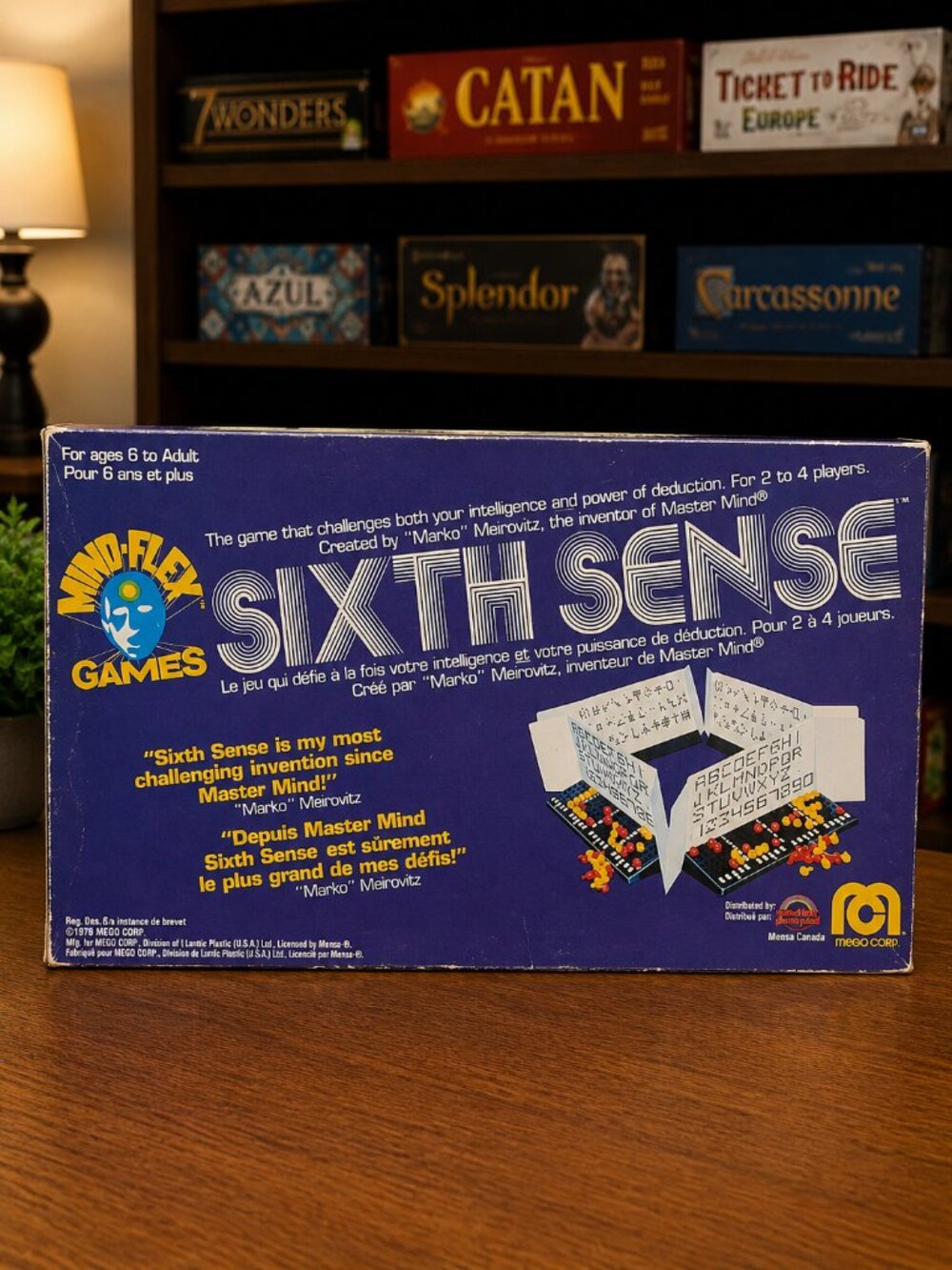 1978 Vintage Sixth Sense Mind-Flex Games Mego Deduction Board Game